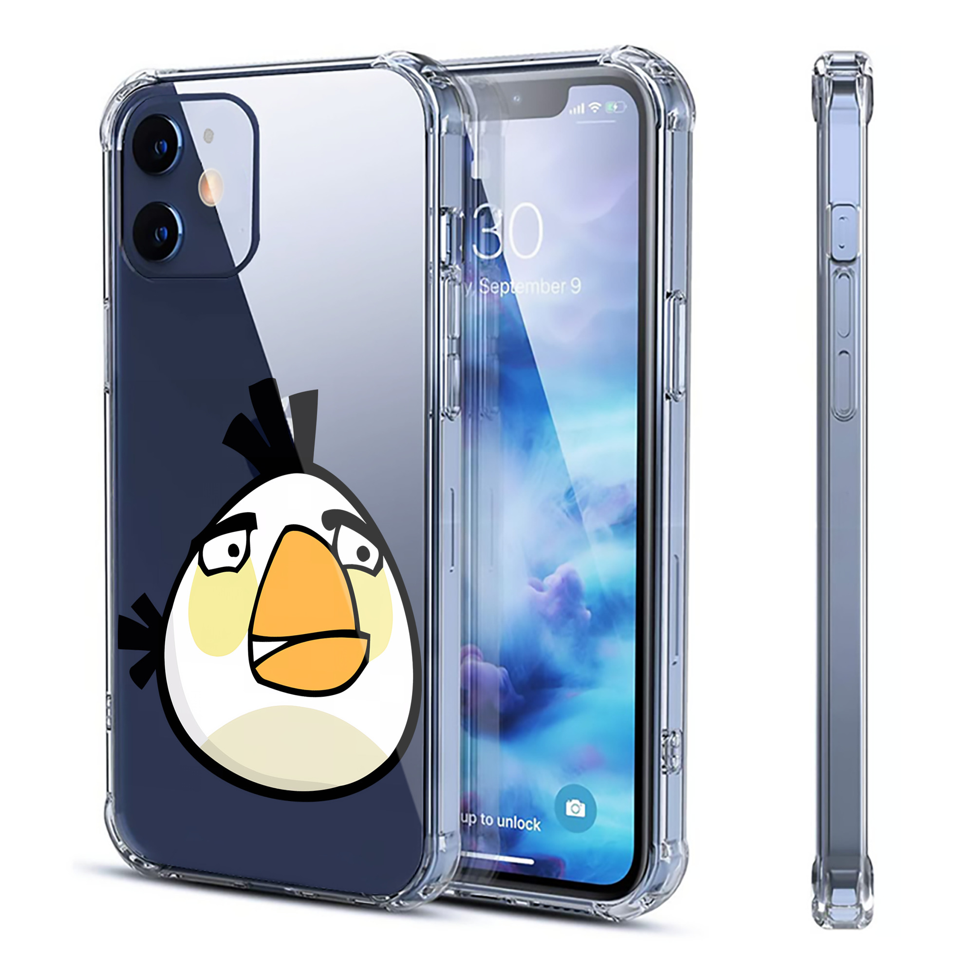 （画像用） Angry Birds アングリーバード 【iPhone 12シリーズ対応】透明スマホケース（クリアソフトケース）